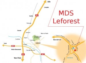 Plan de situation de la nouvelle MDS (Maison départementale solidarité) de Leforest